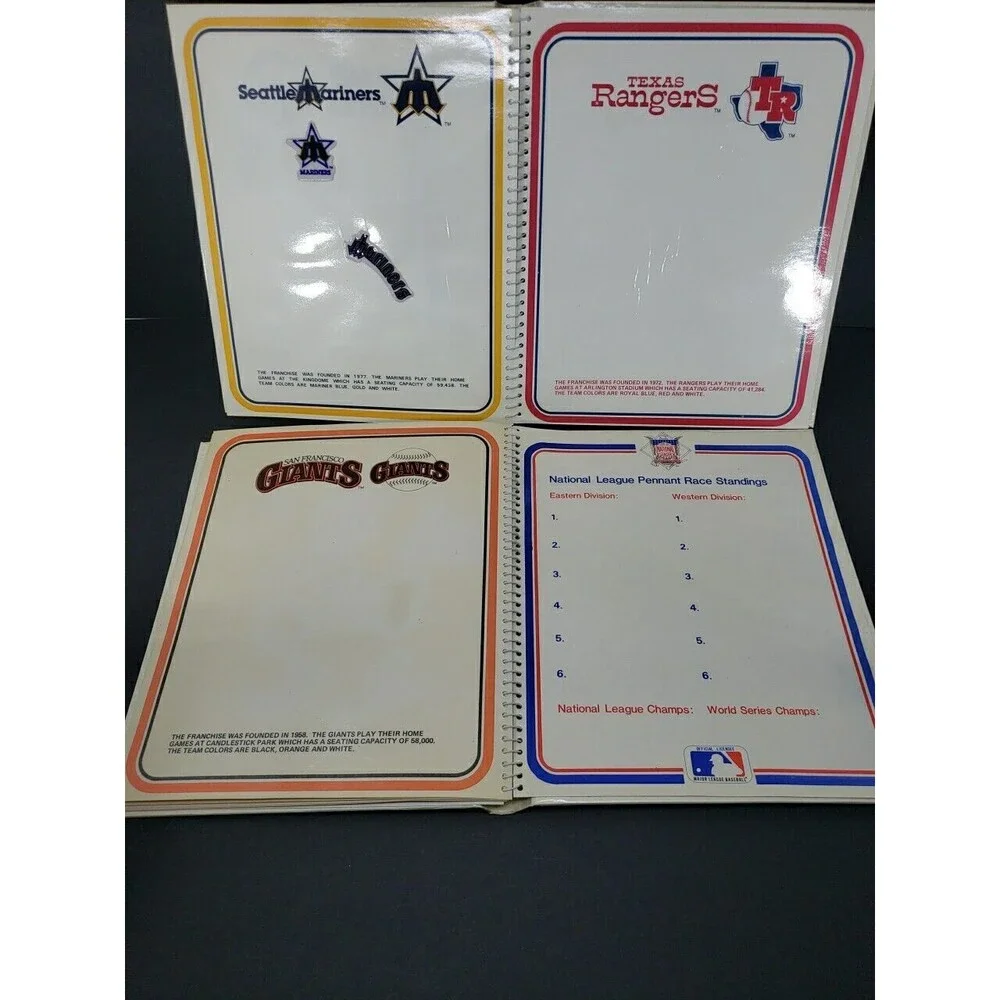 American & National League Baseball Sticker Albums MLB Vintage 1983 Imperial Toy